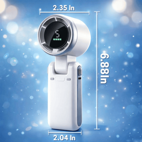 Handheld Fan USB Rechargeable Fan Long Cooling Time 5 Speed Long Battery for Travel