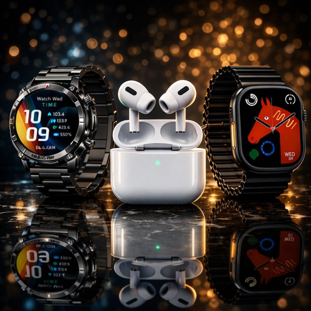 ساعة رولز تيمي i116 وموجماكس الذكية + إيربودز برو 2 | عرض الساعة الذكية وسماعات البلوتوث